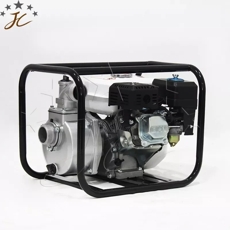 Taizhou JC farm gasoline motor pump 4inch portable petrol centrifugal water pump Aluminum alloy casting Large Flux pump