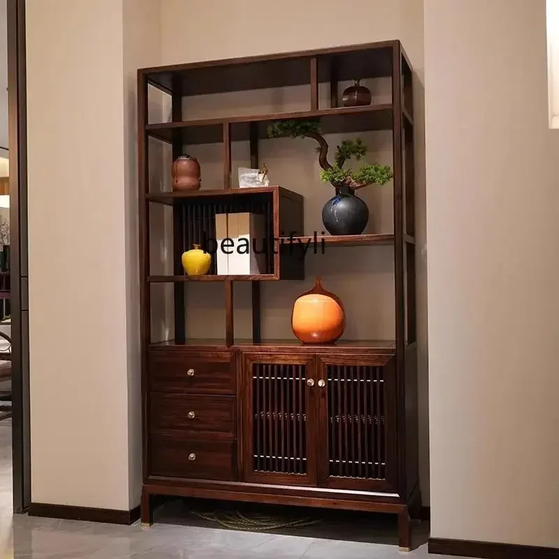 

Chinese ebony living room tea rack multi-functional handicraft ornament display stand