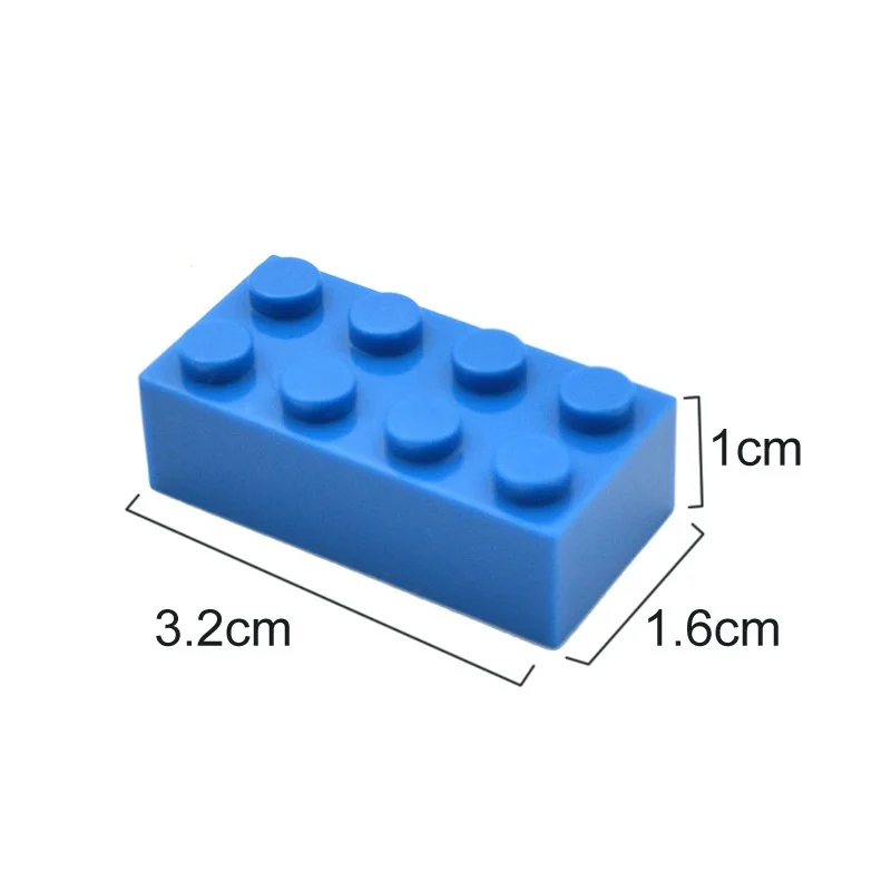 40 pièces bricolage blocs de construction figurines épaisses briques 2x4 points éducatif taille créative Compatible avec 3001 jouets en plastique pour les enfants