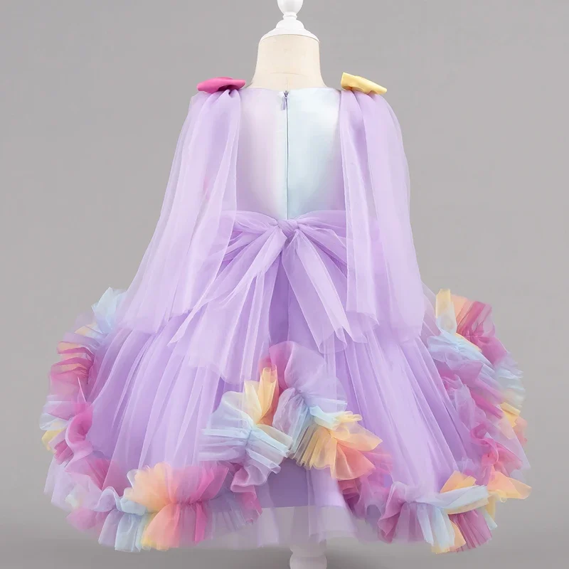 Fashion Cartoon Girl Princess Dress Lace Sleeveless Kids Party Dresses for Girls Summer Children's Girls Dresses 1-9 Years