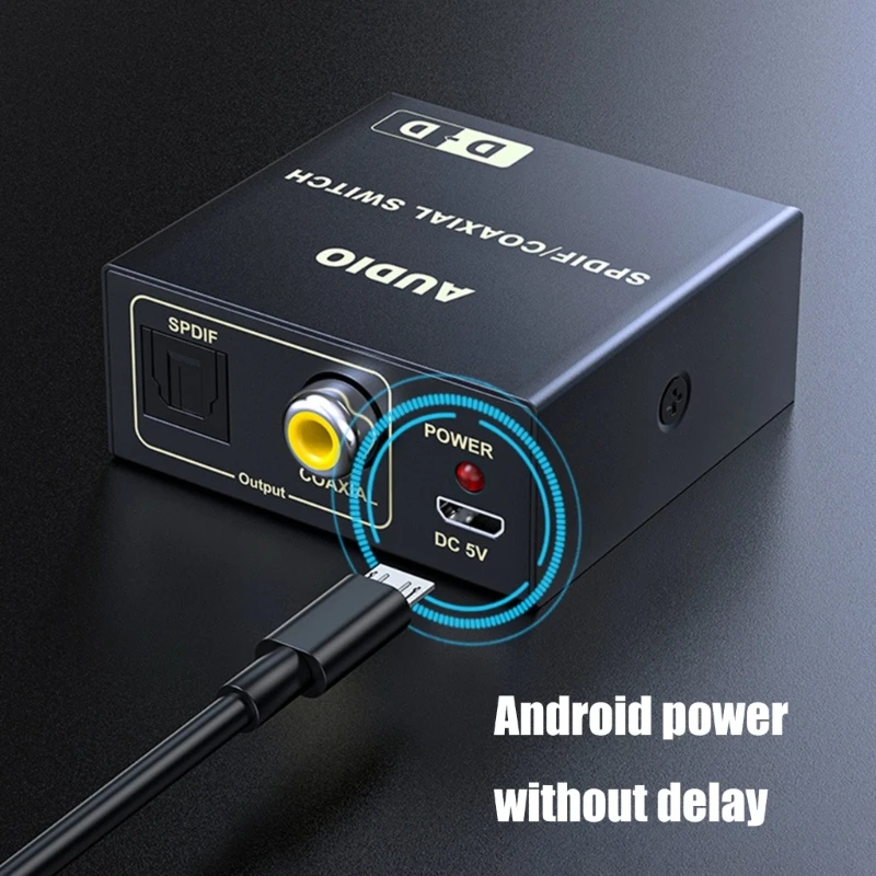 Conversores com comutação coaxial óptica, carcaça metálica resistência a interferências