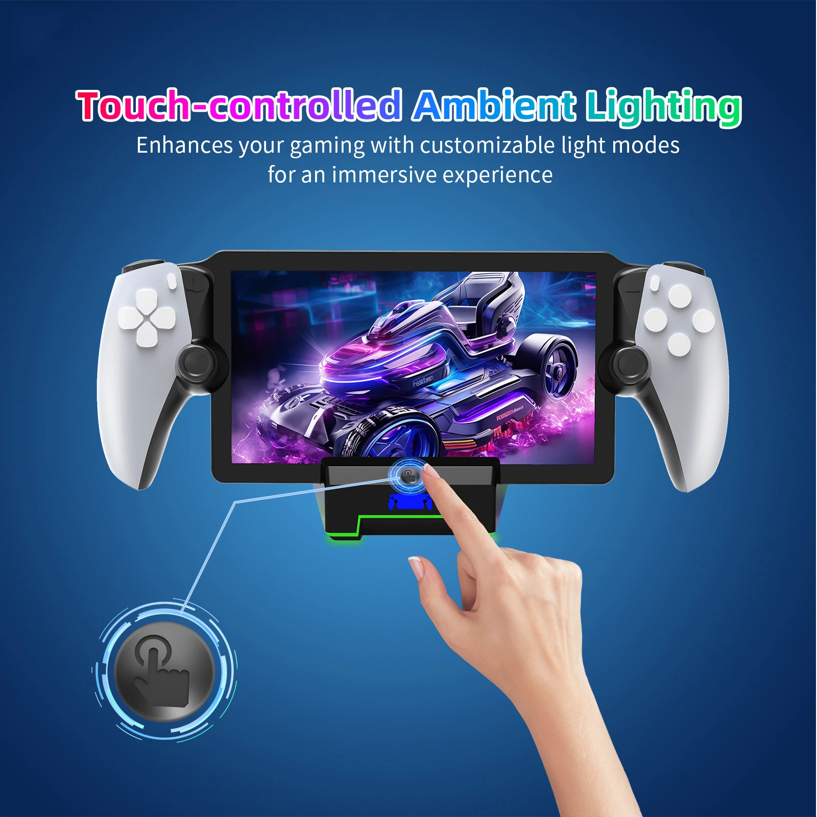 For PS5 Portal Handheld Magnetic Charging Base For PS5 Portal Game Handheld Charger with Colorful Lights Dropshipping