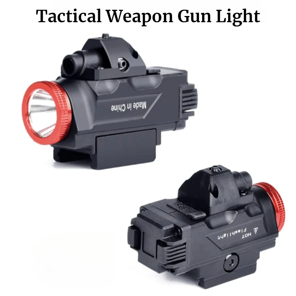 

800 Lumens Tactical Flashlight LED Strobe Combo Red Green Dot Gun Light USB Charging Fits 20mm Picatinny Rail Outdoor Hunting