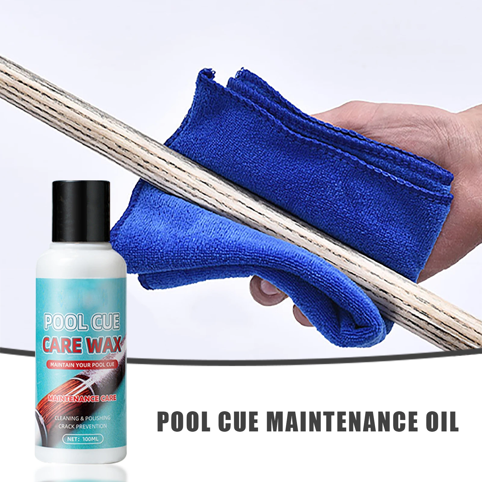 Pool Cue Restorer Billiard Cue Cleaner Shaft Conditioner Powerful Stain Removal Spray 100ml For Renovation & Decontamination