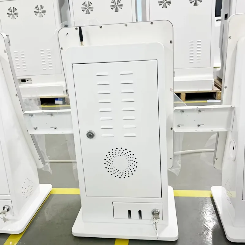 Custom Color Housing  Countertop Ordering Kiosk Qr Barcode Display Scanner Rugged Self Service Kiosk for Supermarket