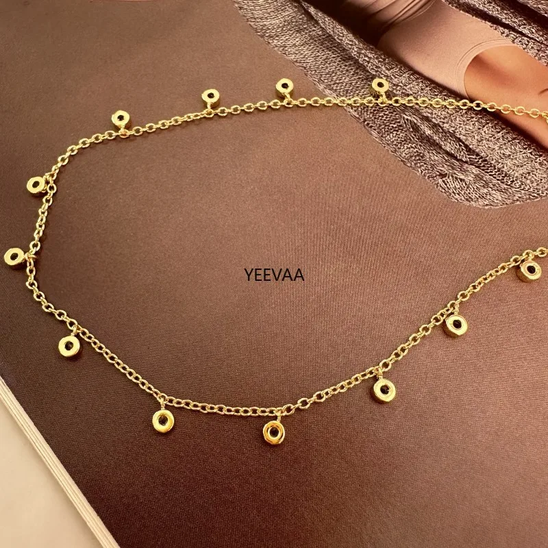 YEEVAA Chain Necklace with Delicate Crystal Charms for Layering Set, Fashion Jewelry, Unique Gifts