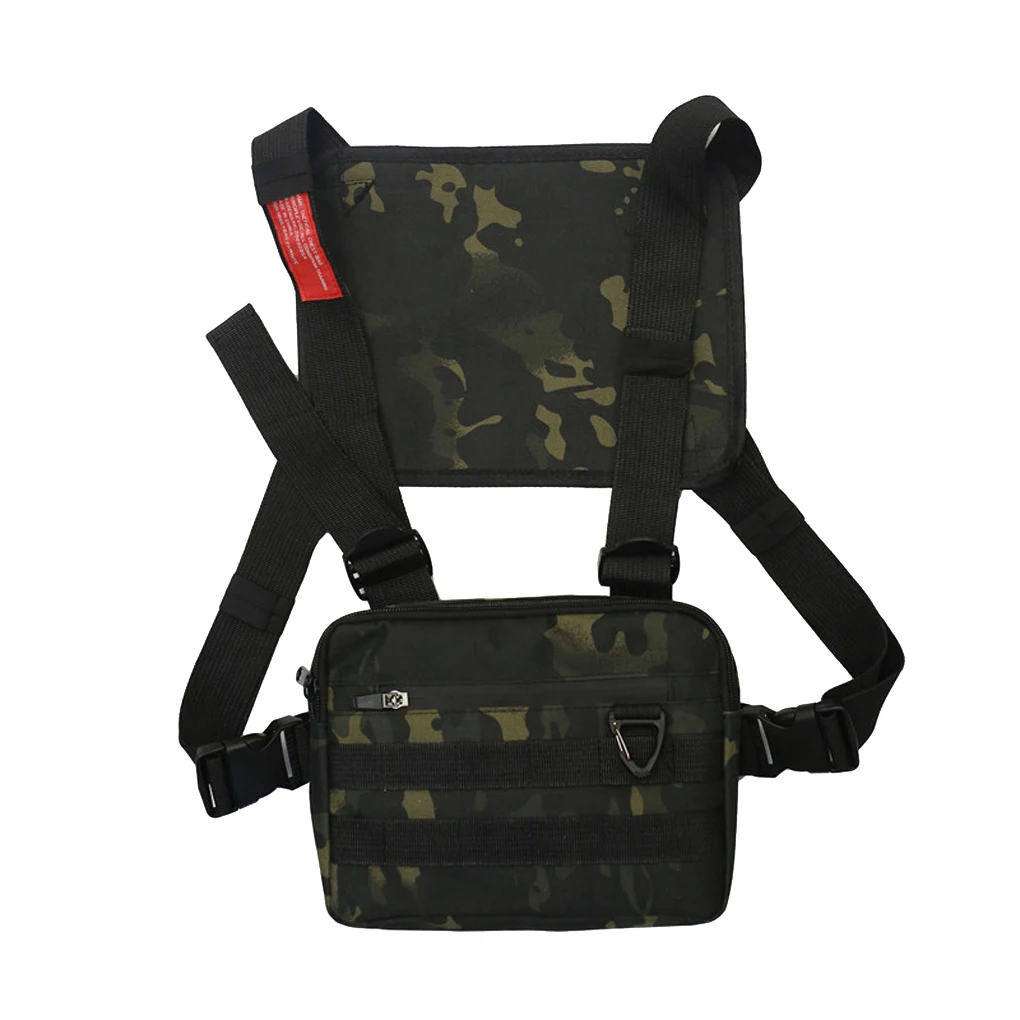 Functional And Lightweight Tactical Bag - Secure Chest Bag For Outdoor Activities Multifunctional Chest Big Bag Black