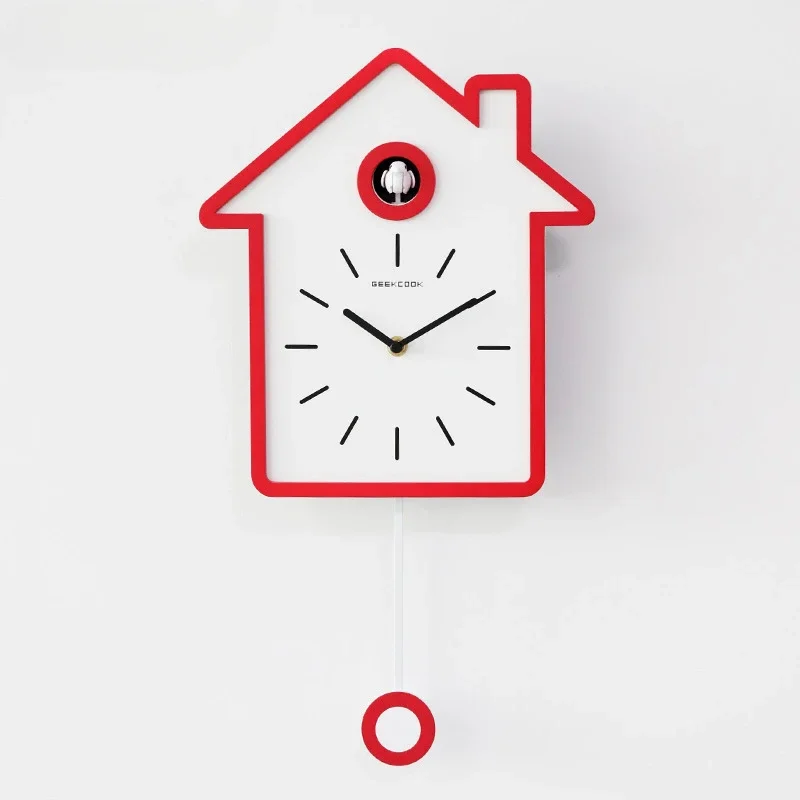 Cuckoo Wall Clock Simple Modern Home Living Room Bedroom Decoration Wall Watch Creative Cartoon Cooing Quartz Time Signal Clock