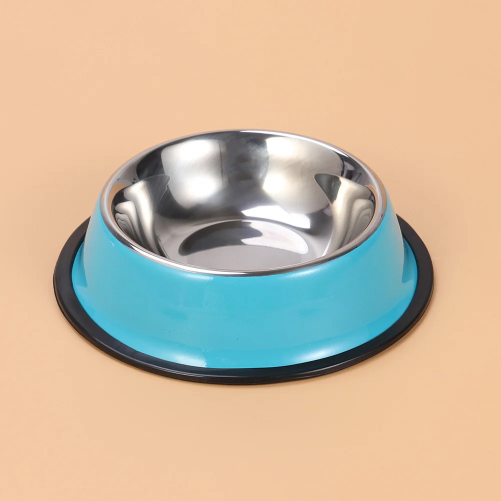 

Anti-Slip Pet Bowl 18Cm Stainless Steel Dog Food Bowl For Cats Puppies Rust Resistant Non Skid Base Pet Supplies Dog