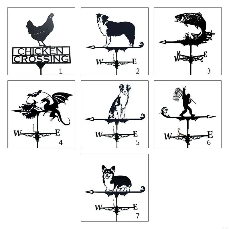 

83XC Paint Sadening Sadening Sader Sign Знак погоды Vane Retro Farm Scene Cale Coale Weathervane Профессиональные