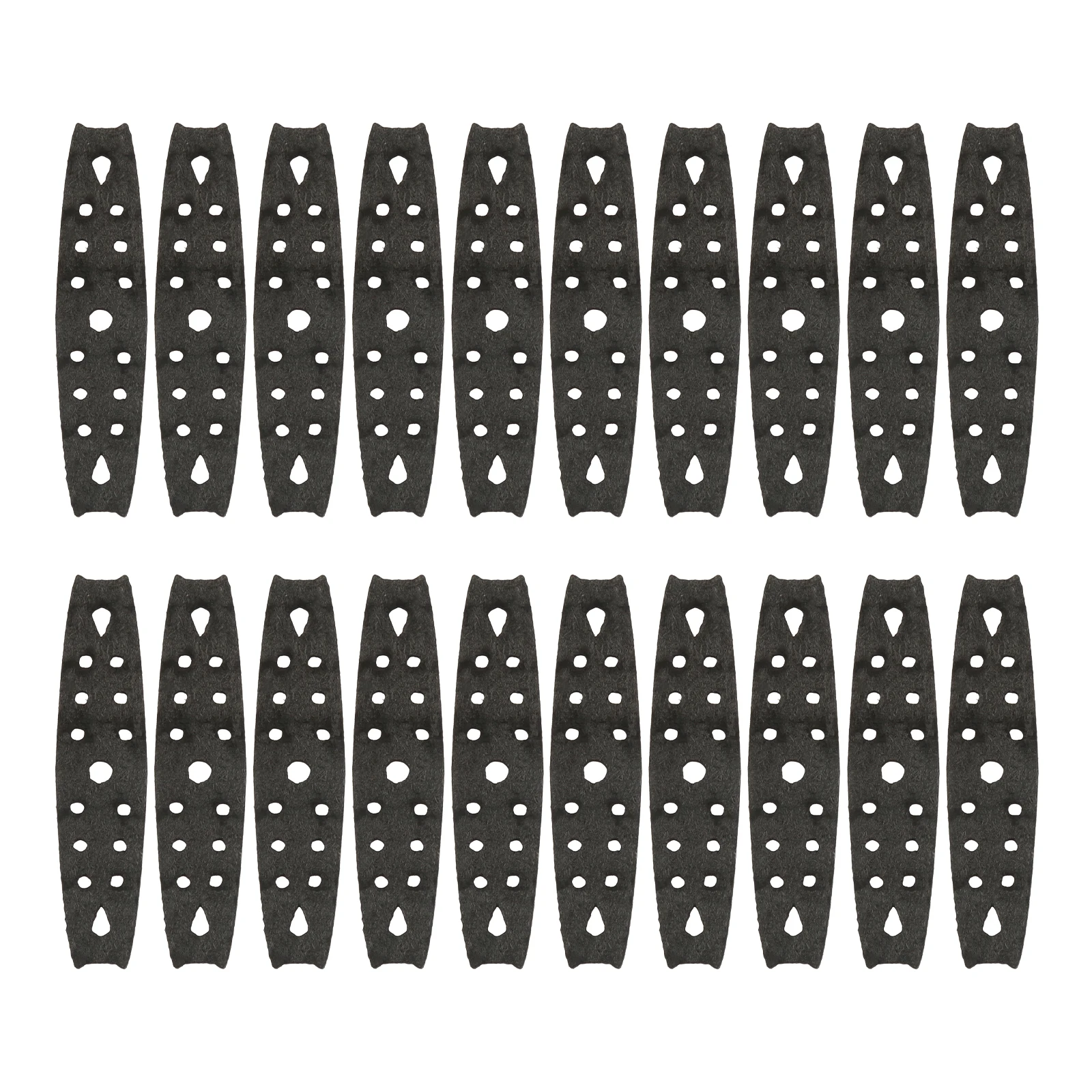 Outddor-bolsas de cuero de microfibra para tirachinas de caza, recambios de arco y flecha, 2mm de grosor, color gris, 20 unidades