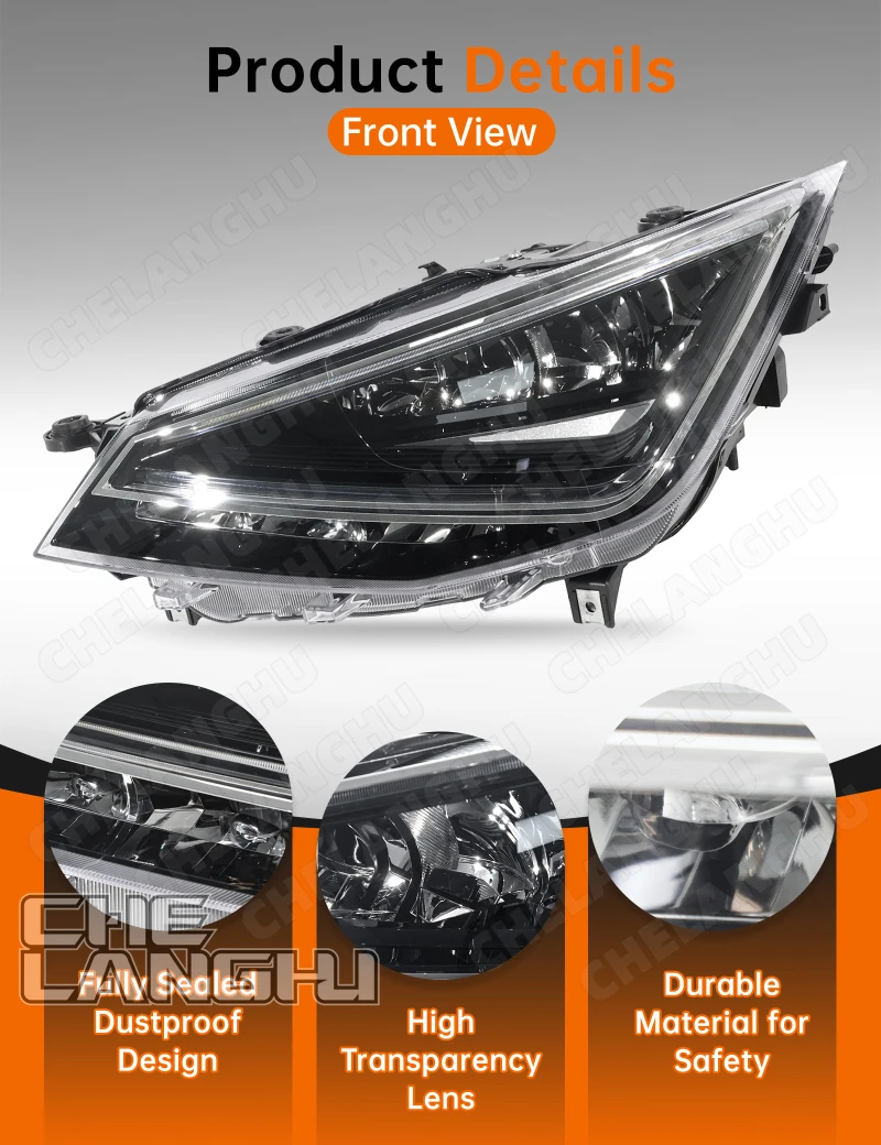 LED Headlight For Seat Ibiza 2018 2019 2020 2021 Front Turn Signal Light Headlamp DRL LHD Car Accessories 6F1941773A 6F1941774A