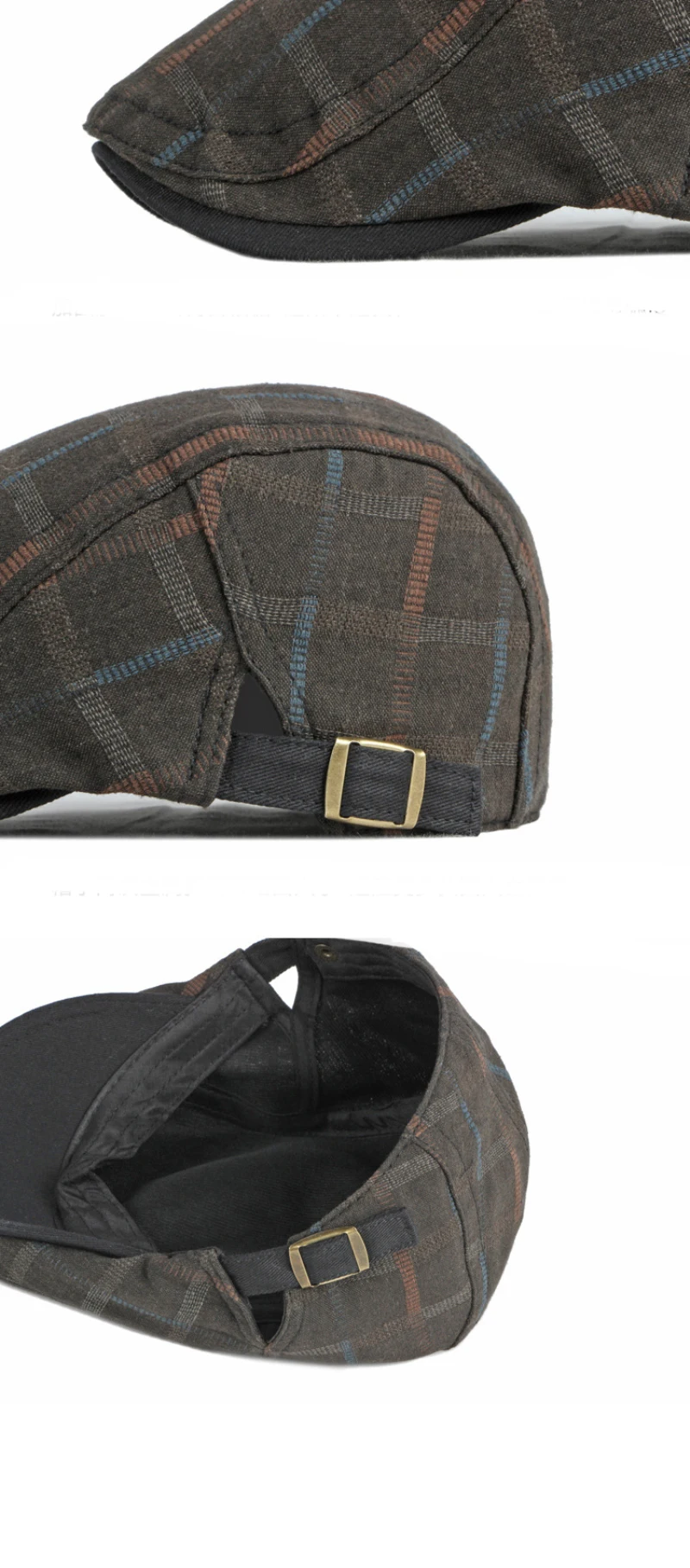 HT4063 Berets Männer Frauen Kappe Frühling Sommer Hut Männlich Weiblich Baskenmütze Kappe Einstellen Plaid Künstler Maler Baskenmütze Hut Flache Kappen – Detail 10