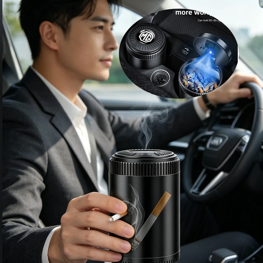 

Car Ashtray LED Light Metal Inner Liner Accessories For MG ZST ZS MG3 MG5 GT GS Hector ZX EZS EHS Energy MG3SW EZS-Pure Electric