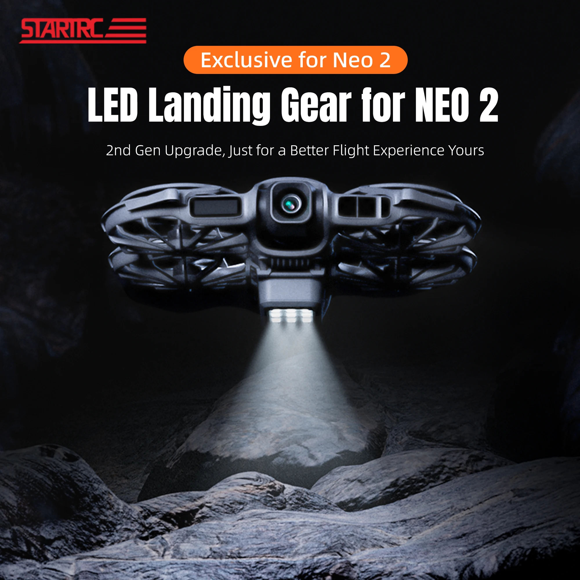 Landing Gear with Flash LED for DJI NEO 2 Drone Extension Heightening Stent Night Flight Light Accessories