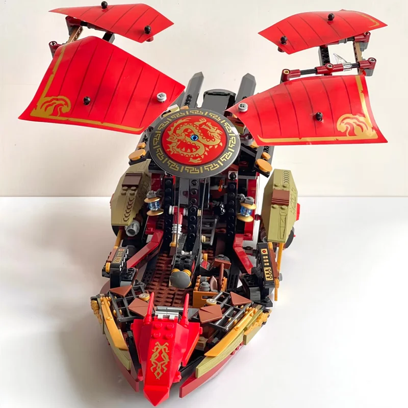 MOC Phantom-serie bouwstenen Destiny's Bounty Dragon Boat-sets Seizoen 1, schip Kindervakantiecadeau Assembleren van speelgoed 70738