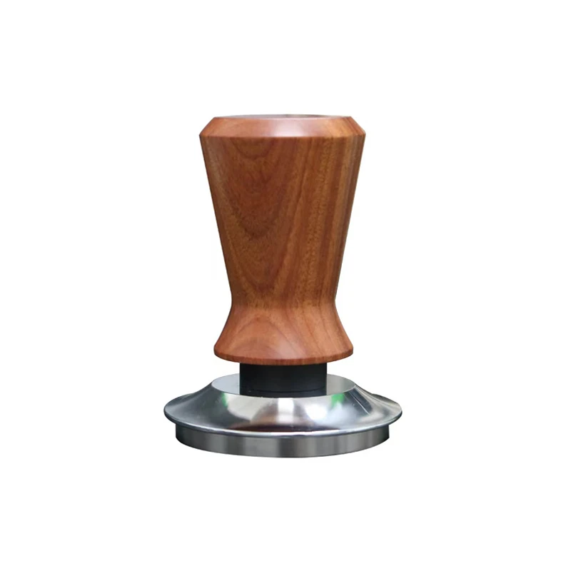 51/53/58mm Espresso Coffee Tamper Spring-loaded Calibrated Tamper with Premium Stainless Steel Walnut Wooden Handle Tamper