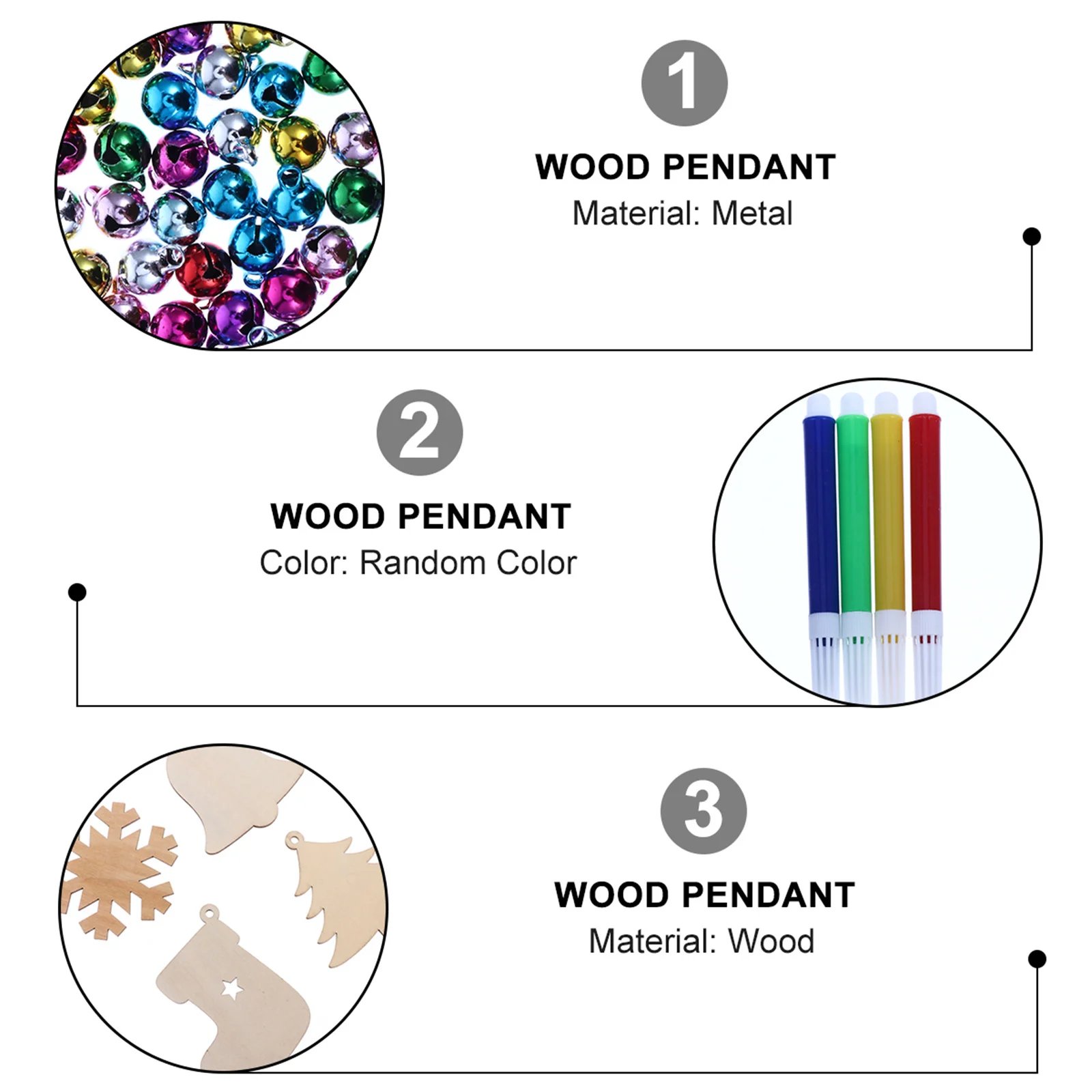 

114Pcs Christmas Wood Ornament Set DIY Blank Wooden Chip Decoration Graffiti Craft Supplies Parent Activity