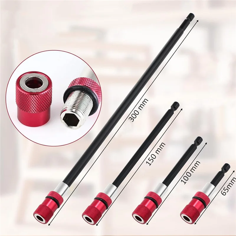 8Pcs Drill Bit Extension Set Magnetic Drill Extension Bit Holder Drill Bit Extender 1/4 Inch Hex Bit Holder With 8 Bits-Hot