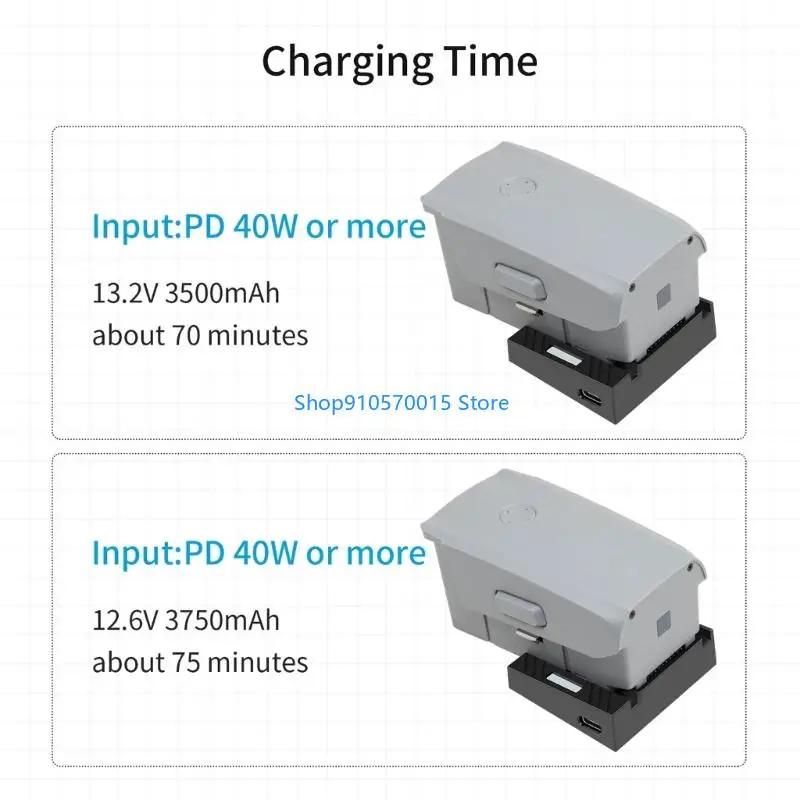B95C Highly Performances USB Chargers for Air 2/2S Batteries QC3.0 Rapid charging 13 2V 12 6V Batteries view 2