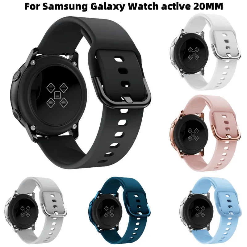 20 ミリメートルシリコンストラップ Samsung Galaxy Watch 7/FE/5/4 6 クラシック交換バンド Huawei 社腕時計 GT2 42 ミリメートル/Amazfit GTS ブレスレット