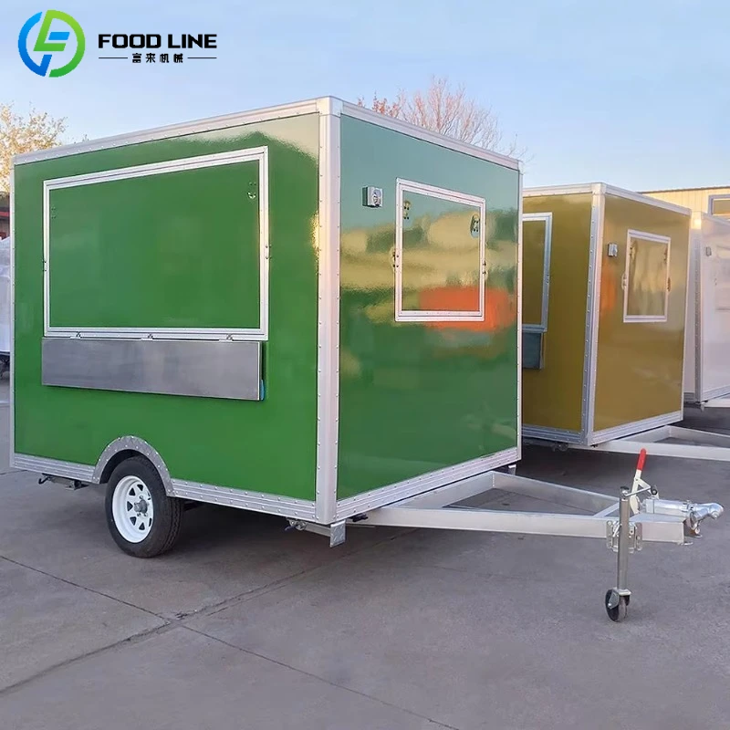 Custom Hamburger Pizza Snack Food Truck Hot Dog Cart Mobile Bar BBQ Food Trailer for Street Vending Park Festival Business