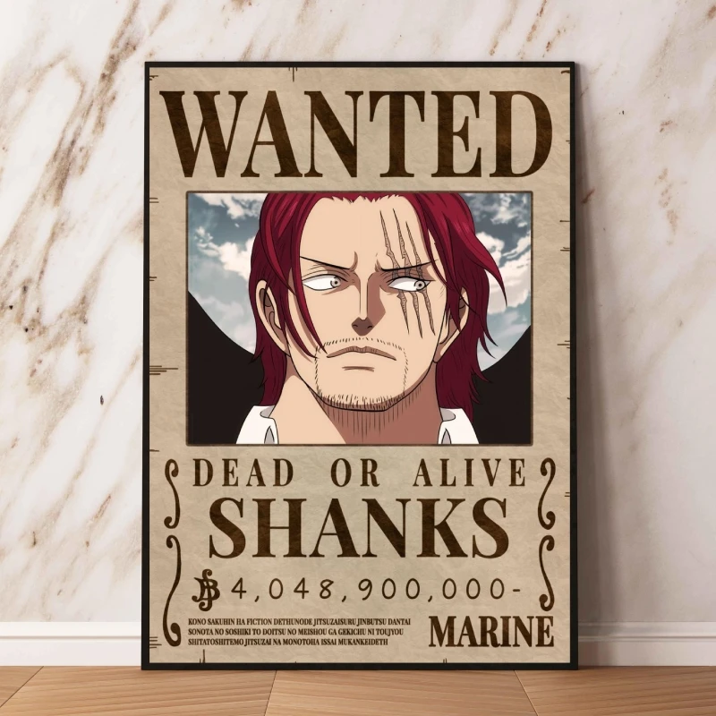 Poster Anime populer lukisan Modular One Piece Bounty Wanted Zoro dekoratif kualitas tinggi cetak gambar dinding