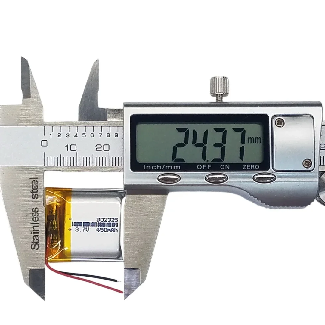 Replacement 802325 3.7V 450mAh Li-Po Battery for Bluetooth Speaker Smart Watch GPS Tracker
