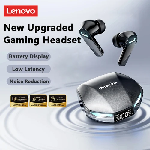 Imagen 2 del producto Original Lenovo GM2 Pro Max XT53 auriculares Bluetooth TWS auriculares inalámbricos juego deporte auriculares con cancelación de ruido auriculares de música
