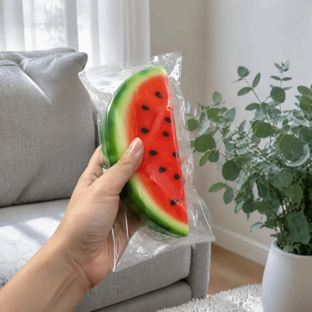 Simulation Fruit Watermelon Squeeze Cute Summer Realistic Cucumber Sensory Fidget Ball 16cm Eggplant Slow Rebound