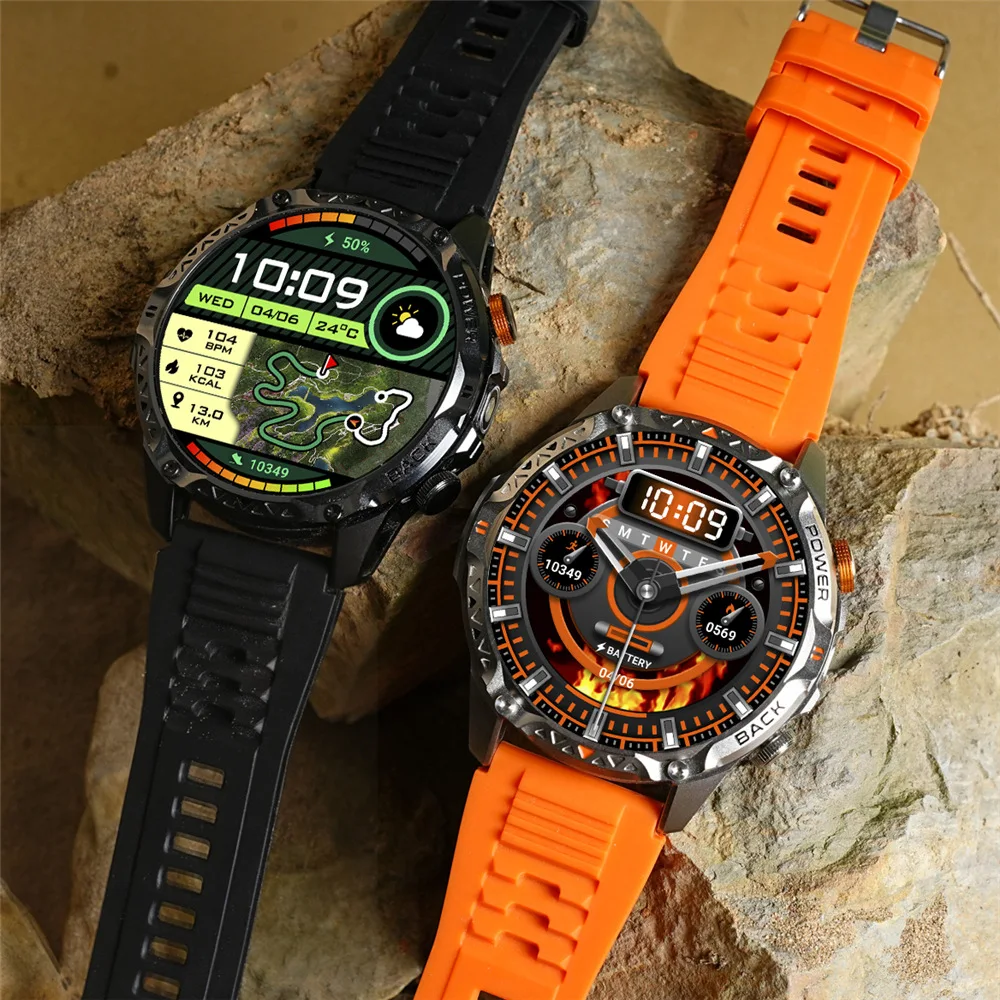 YK16 New Outdoor Sports Smart Watch Bluetooth Call Heart Rate Compass Flashlight Long Battery