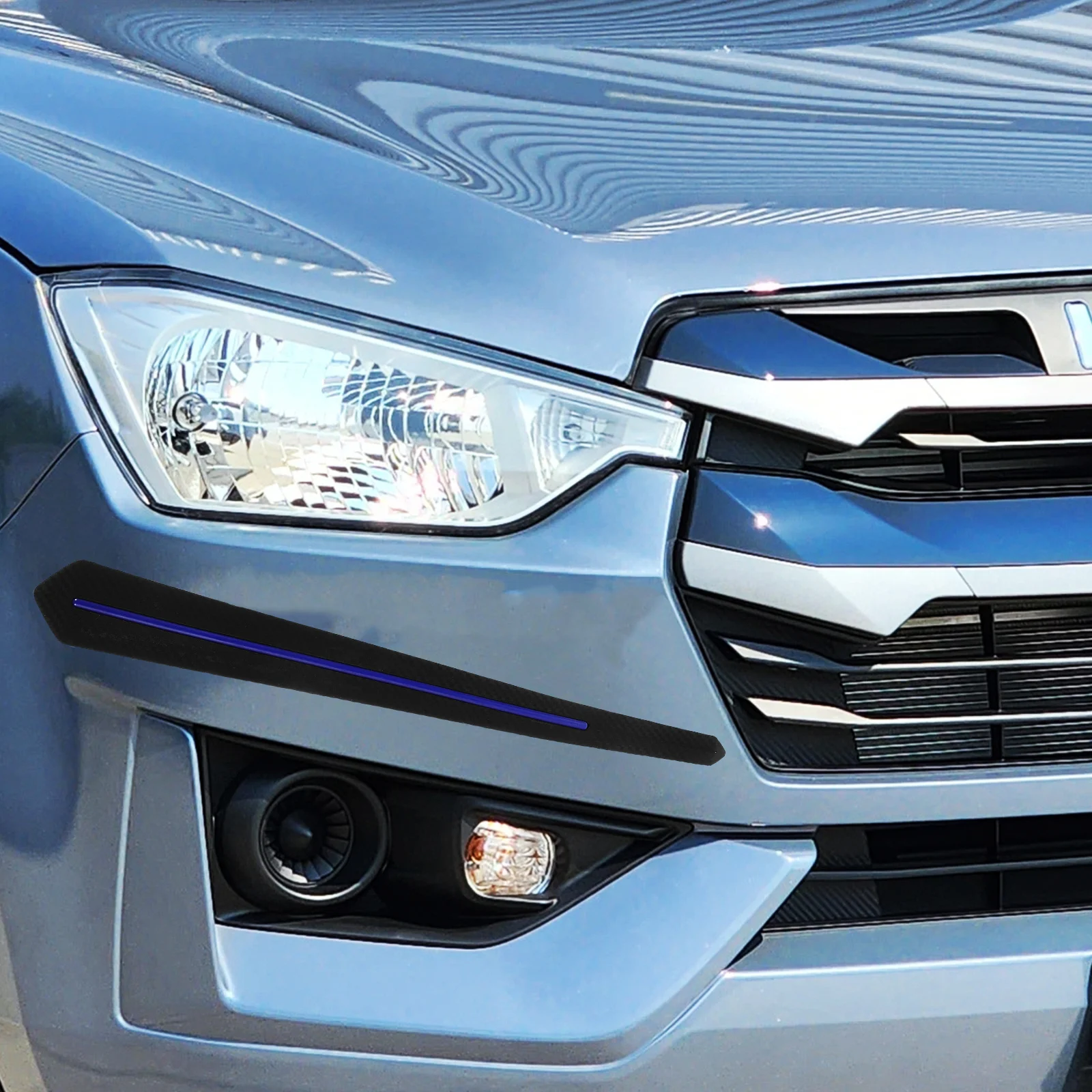 

2Pcs Rear Front Bumper Protector Strip Anti-Collision Car Guard Heavy Duty Rubber Trim for Suv Truck Scratch Resistant Body