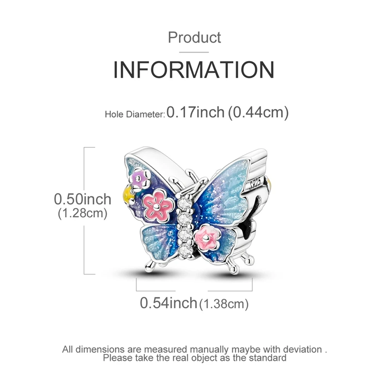 Original NEW 925 Sterling Silver Insect Butterfly Charm Beads Glowing Firefly Pendant for Bracelet Charm Party DIY Gift Jewelry