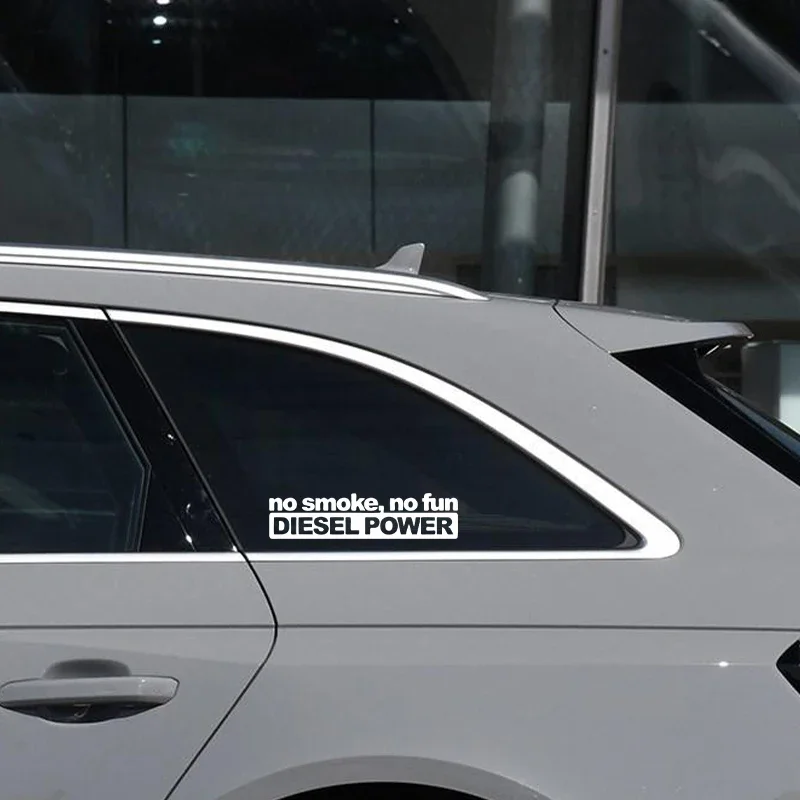 15.2X3.7CM Car Stickers NO SMOKE NO FUN DIESEL POWER Car Styling Decal Car Motorcycles  Accessories