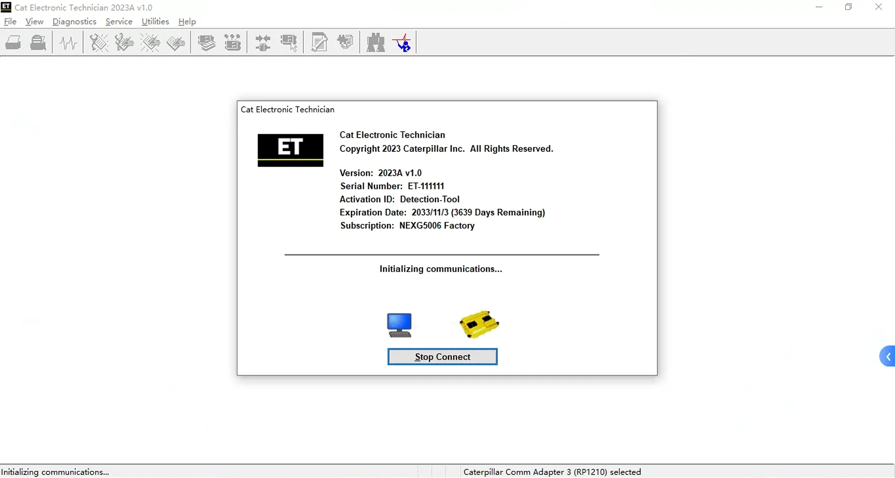 ET4 Communication Adapter3 478-0235 538-5051 Diagnostic Tool for Caterpillar CAT Truck Excavator scanner With 2023A software