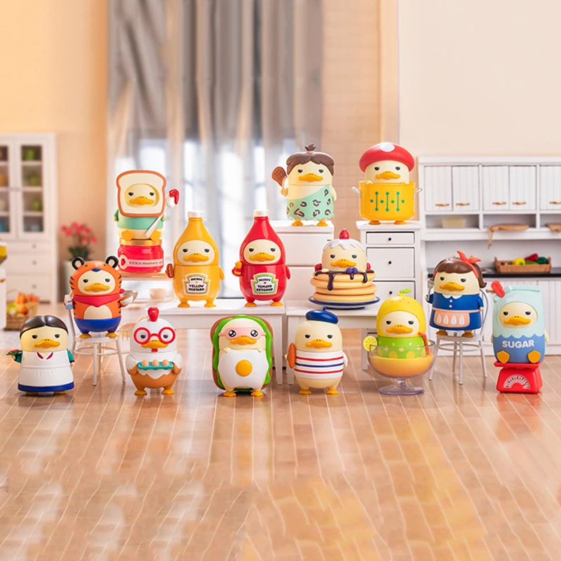 Cute Cartoon DUCKOO Kitchen Battle Series Action Figure Dolls Toys DUCKOO Anime Figures Gifts Collections