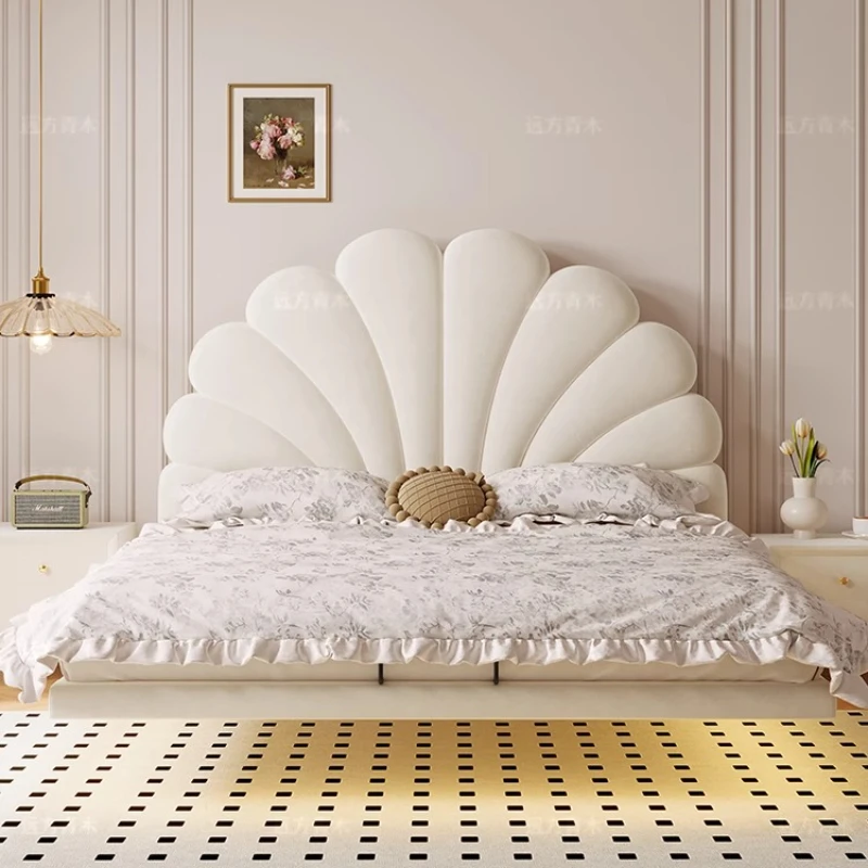 

Nordic Headboard Bed Fancy Bedside Table King Princess Children Bed Lounge Headboards Letto Matrimoniale Bedroom Furniture