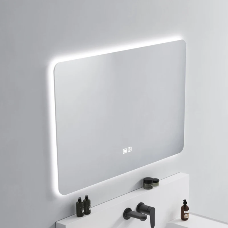 hotel style smart wall-mounted villa bathroom vanity cabinet, environmentally friendly and durable resin structure, waterproof