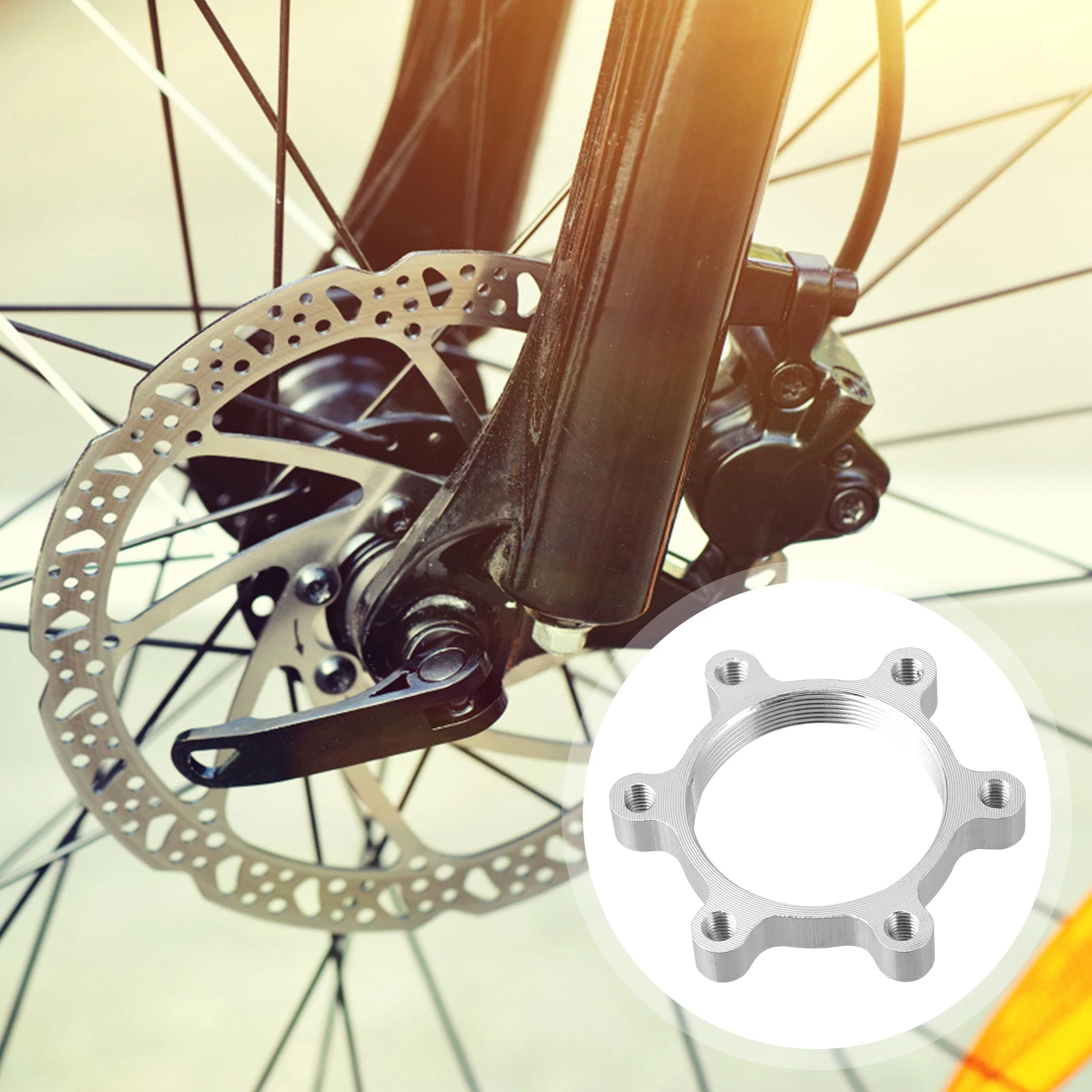 

6pcs Bicycle Disc Brake Accessories Rotor Adapter Hubs Disk Bike Mountain Converter Durable Smooth Premium Materials Strong