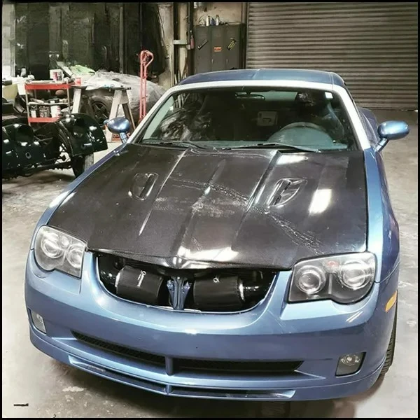 

SRT-6 Inspired Vented FORChrysler Crossfire Hood Real Carbon Fiber 2003-2008