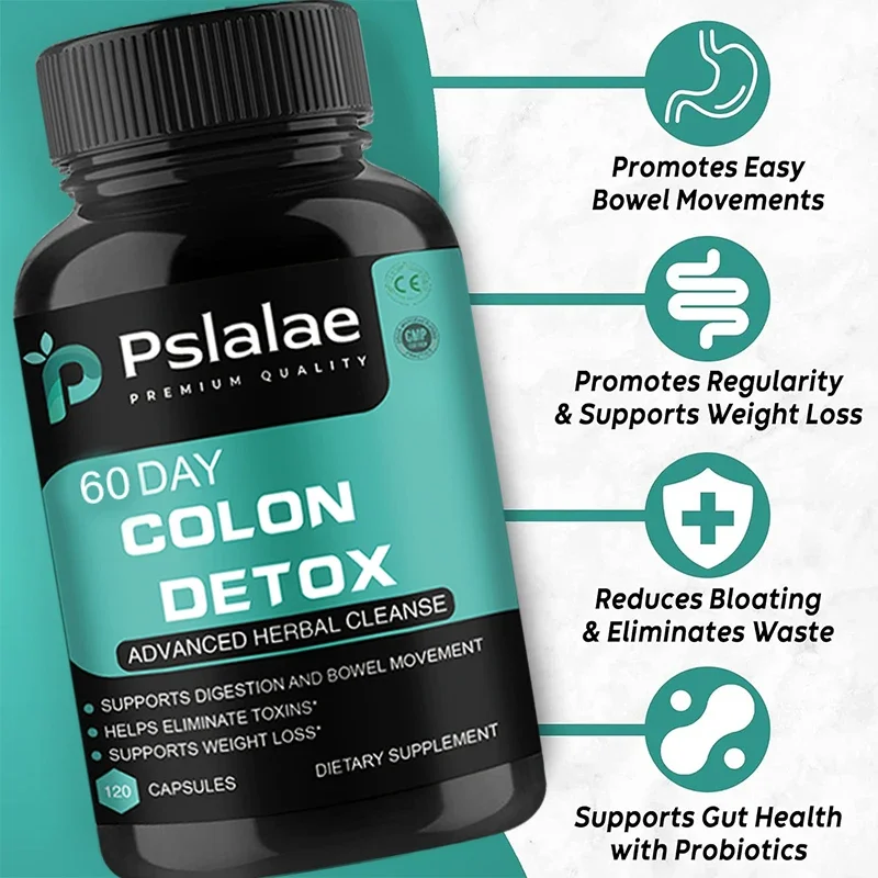

60-Day Colon Detox Supplement - Promotes Bowel Cleansing and Relieves Bloating Supplement