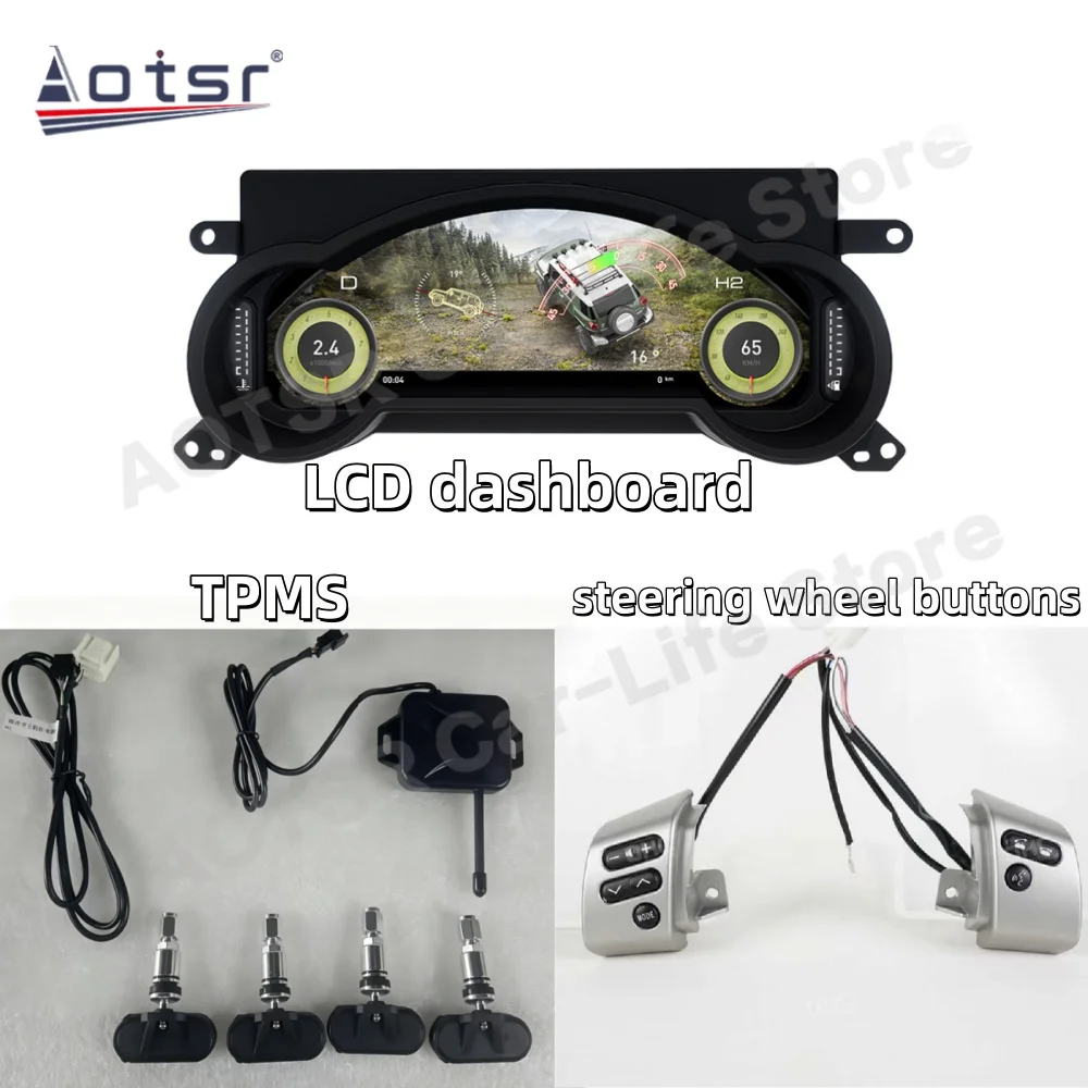 For Toyota FJ Cruiser 2008~2023 Carplay Car Radio Digital Performance Display Dashboard LCD Speed Table Car Virtual Information