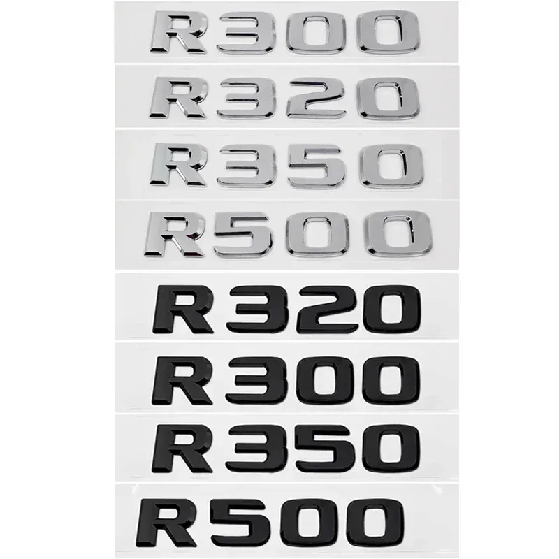 ABS Car Trunk Letters Logo Emblem Badge Decals Sticker For Mercedes Benz R Class R300 R320 R350 R400 R500 R63 W251 Accessories