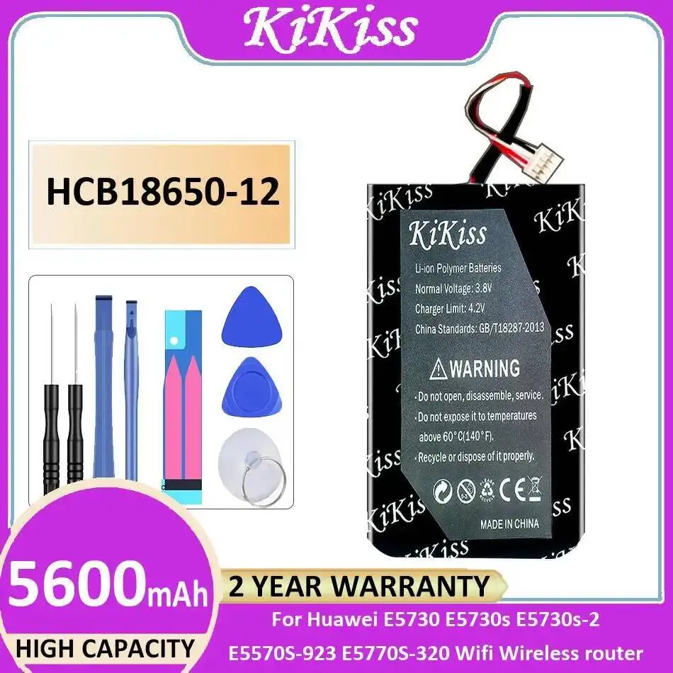 

Аккумулятор беспроводного маршрутизатора HCB18650-12 5600 мАч для Huawei E5730 E5730s E5730s-2 E5570S-923 E5770S-320 Wi-Fi