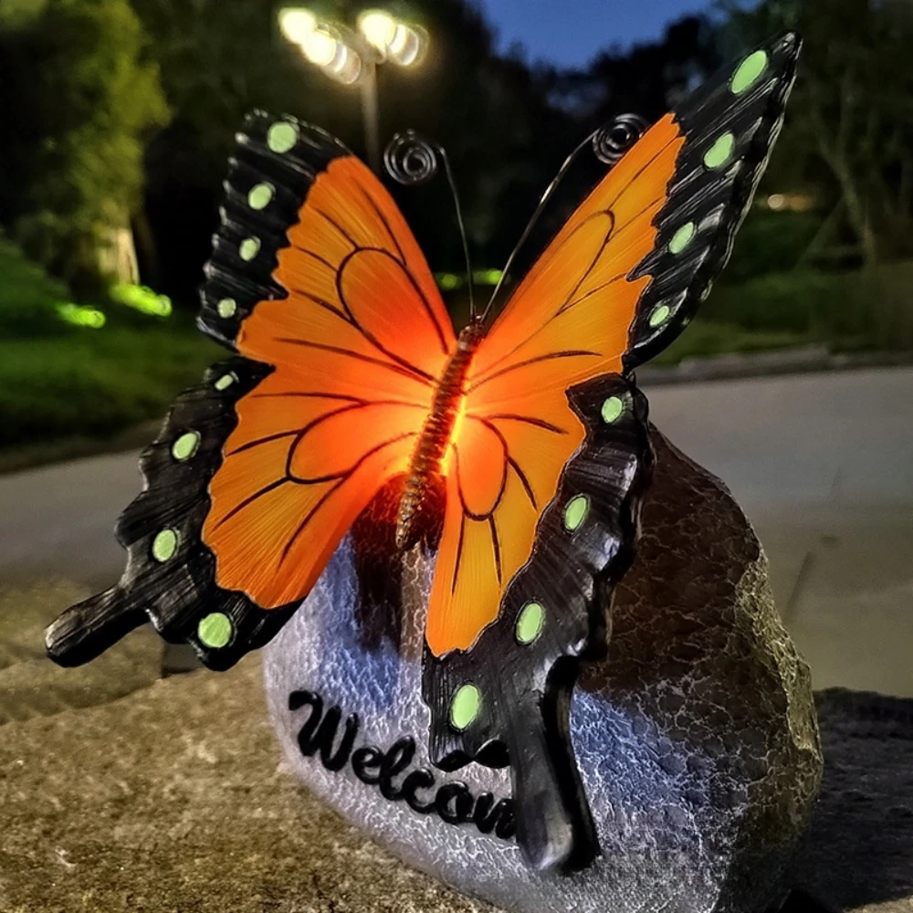 

Solar Outdoor Resin Crafts Decoration Garden Courtyard Simulation Butterfly Sculpture Landscape Ornament Outdoor Decor