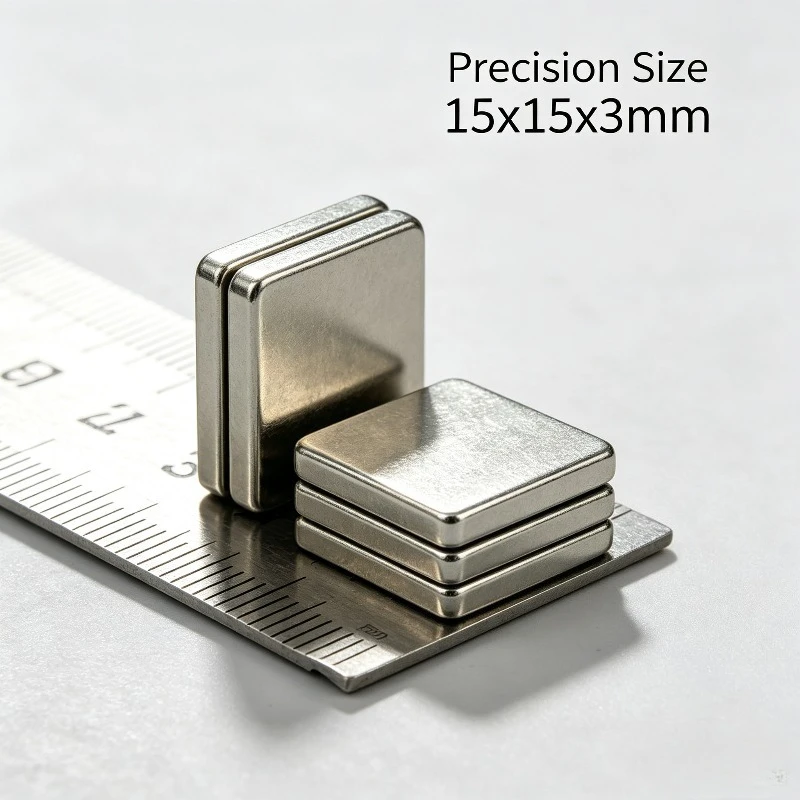 15x15x3mm N35 Rectangular Block Neodymium Magnet Super Strong Rare Earth Permanent NdFeB Magnetic Sheet Magnets 15x15x3mm