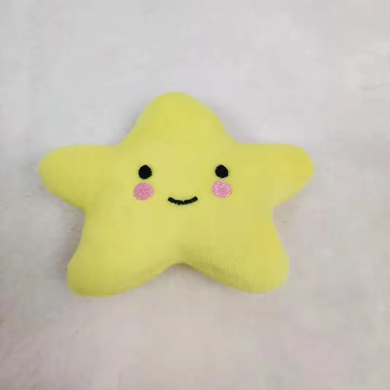 Cute Puppy Dog Cat Squeaky Toy Bite Resistant Pet Chew Toys for Small Dogs Multi-color Pentagram Starfish Shape Pet Products New