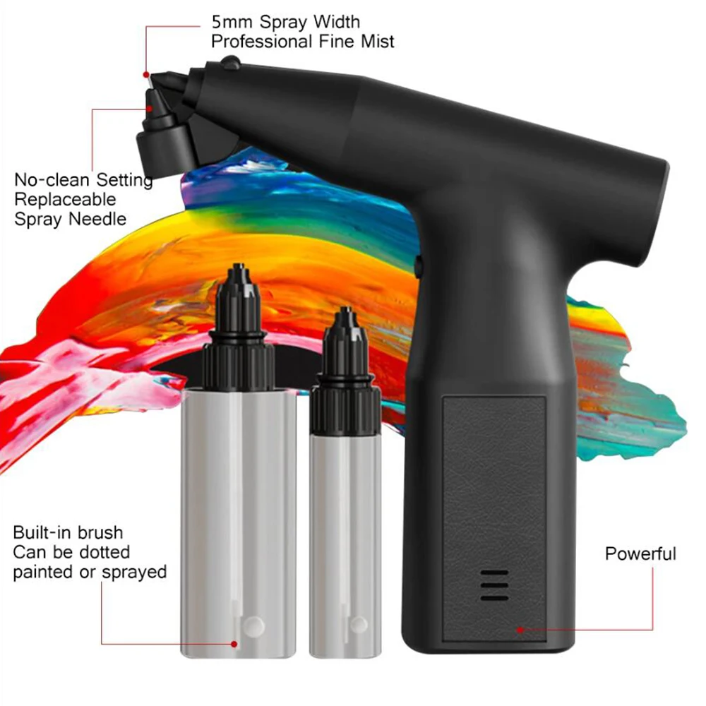 Imagem -02 - Pistola de Pintura Elétrica Recarregável Portátil Pulverização Automática para Carro Interior de Casa e Parede Exterior Diy