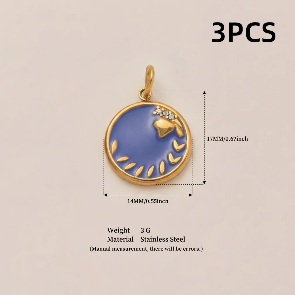 3 Stück modische und beliebte einfache DIY-Anhänger mit den zwölf Sternzeichen für Schmuck – Detail 3