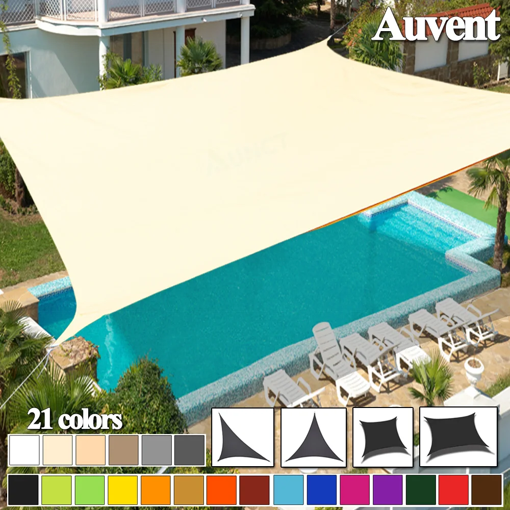 Waterproof Shade Sail Garden Canopy Sun Shade Camping Gazebo Outdoor Awnings Carport Pool UV Block Square Rectangle Triangle